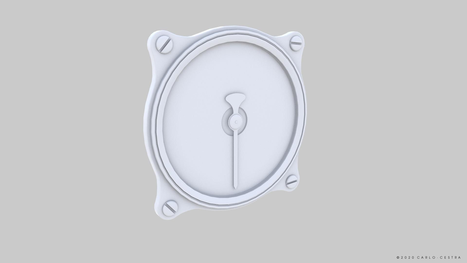 GERMAN TACHOMETER GAUGE Low-poly 3D model_10