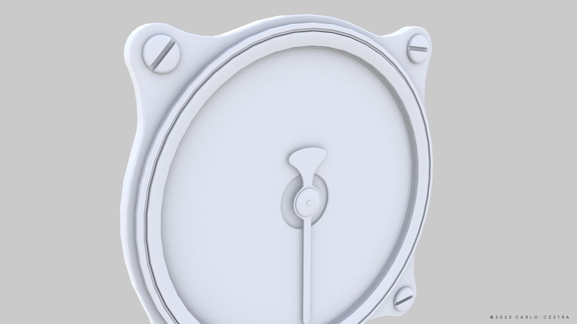 GERMAN TACHOMETER GAUGE Low-poly 3D model_12