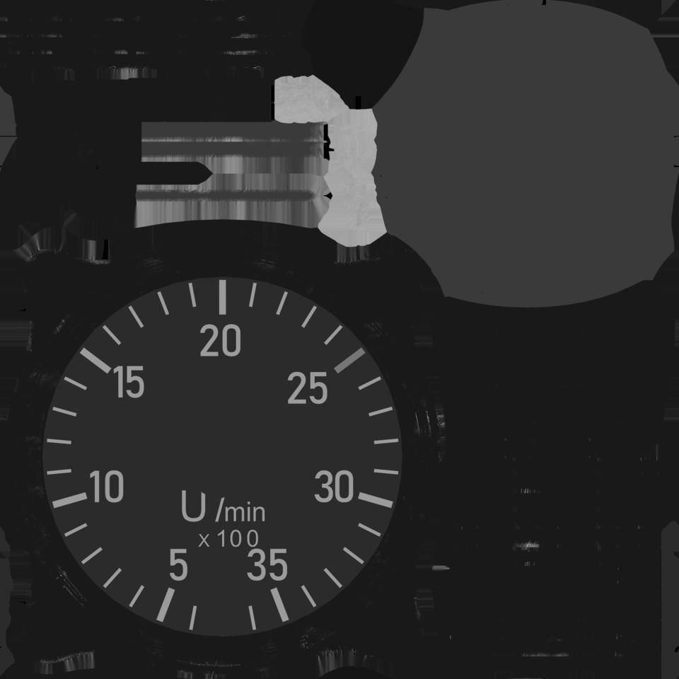 GERMAN TACHOMETER GAUGE Low-poly 3D model_8
