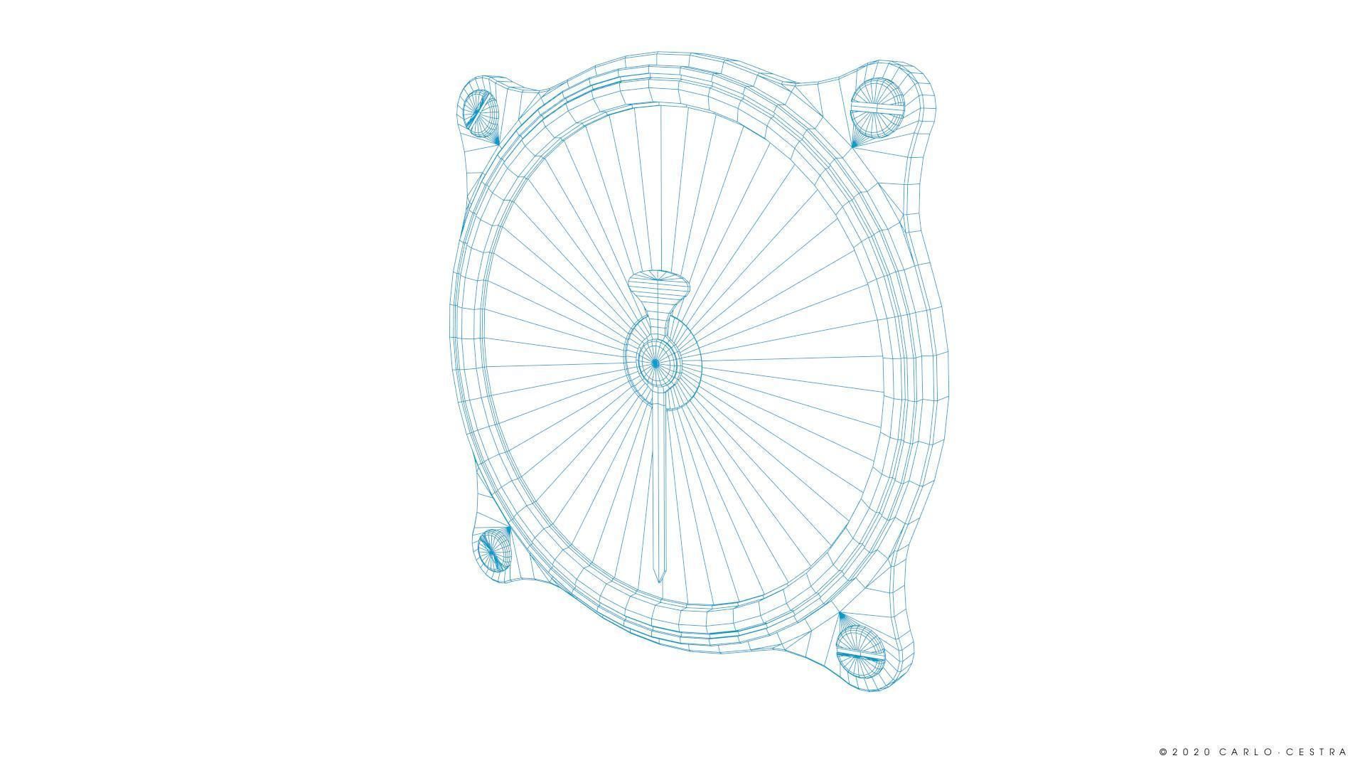 GERMAN TACHOMETER GAUGE Low-poly 3D model_17