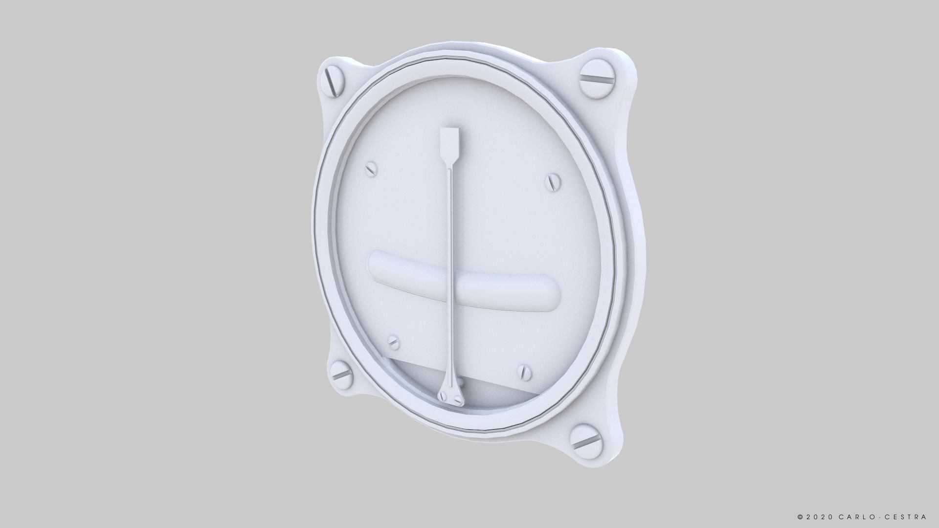 GERMAN TURN AND BANK INDICATOR Low-poly 3D model_13