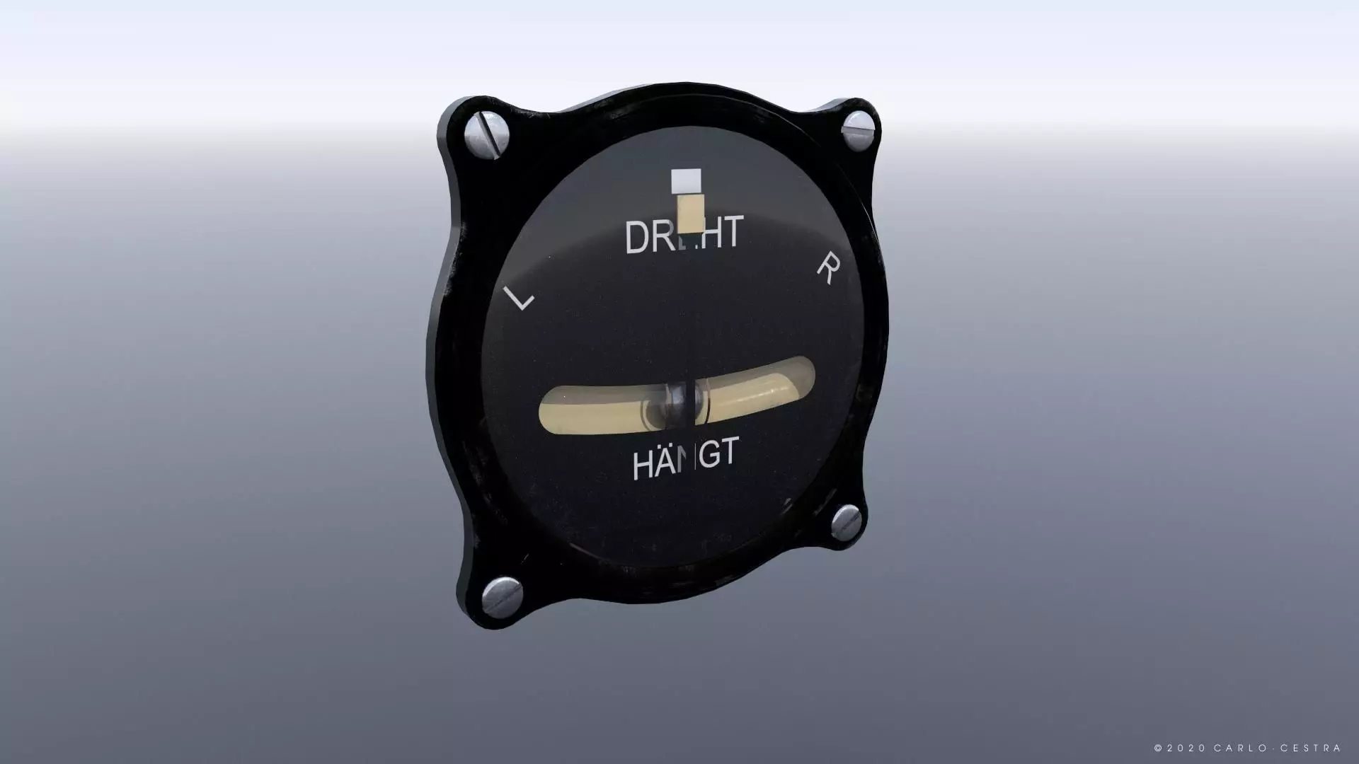 GERMAN TURN AND BANK INDICATOR Low-poly 3D model_0