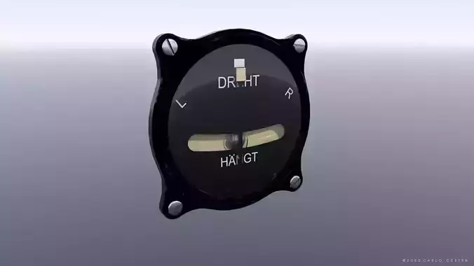 GERMAN TURN AND BANK INDICATOR Low-poly 3D model