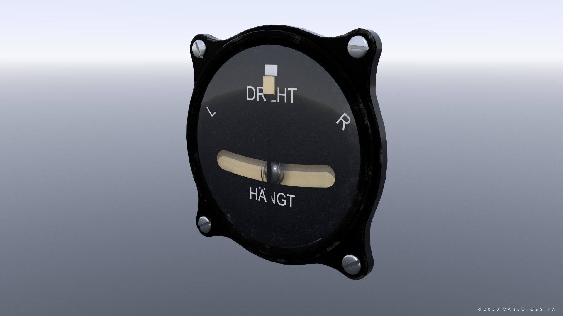 GERMAN TURN AND BANK INDICATOR Low-poly 3D model_1
