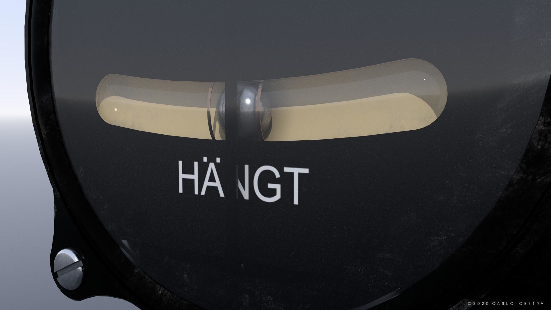 GERMAN TURN AND BANK INDICATOR Low-poly 3D model_4