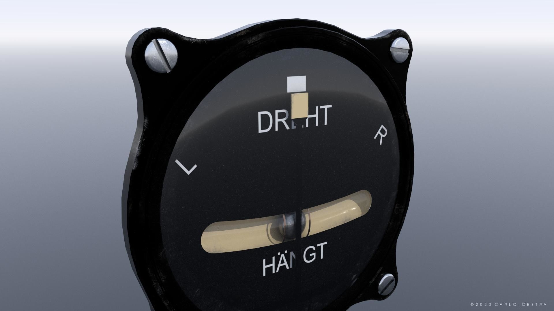 GERMAN TURN AND BANK INDICATOR Low-poly 3D model_3