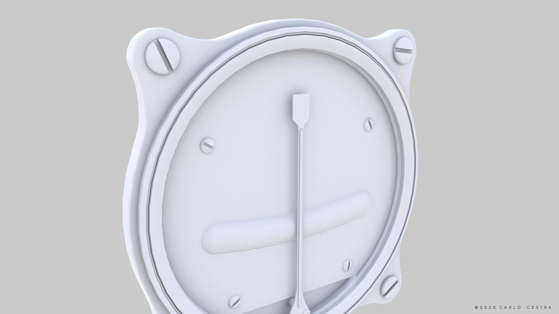 GERMAN TURN AND BANK INDICATOR Low-poly 3D model_12