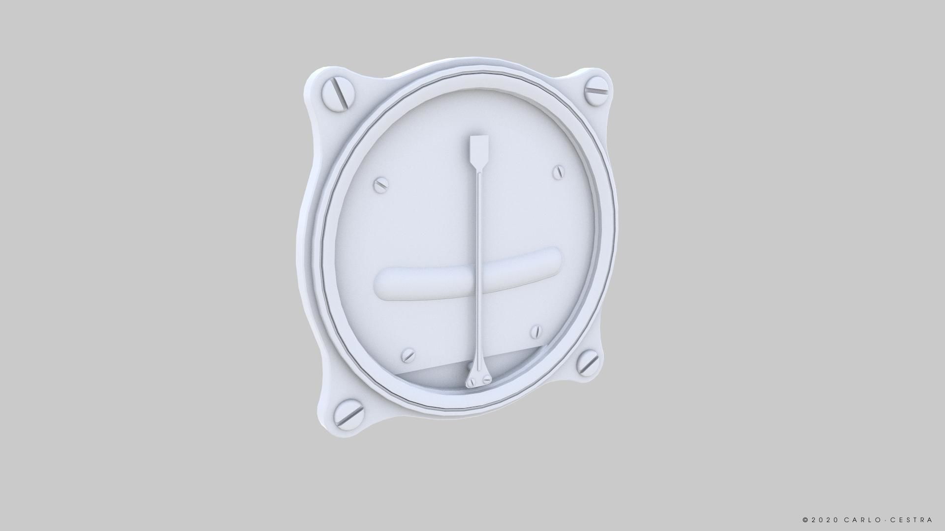 GERMAN TURN AND BANK INDICATOR Low-poly 3D model_10