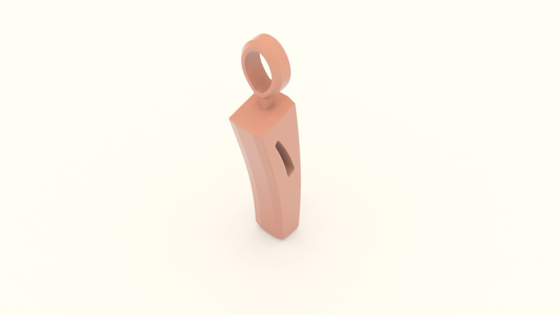 I Letter Pendant Gold 3D print model_6