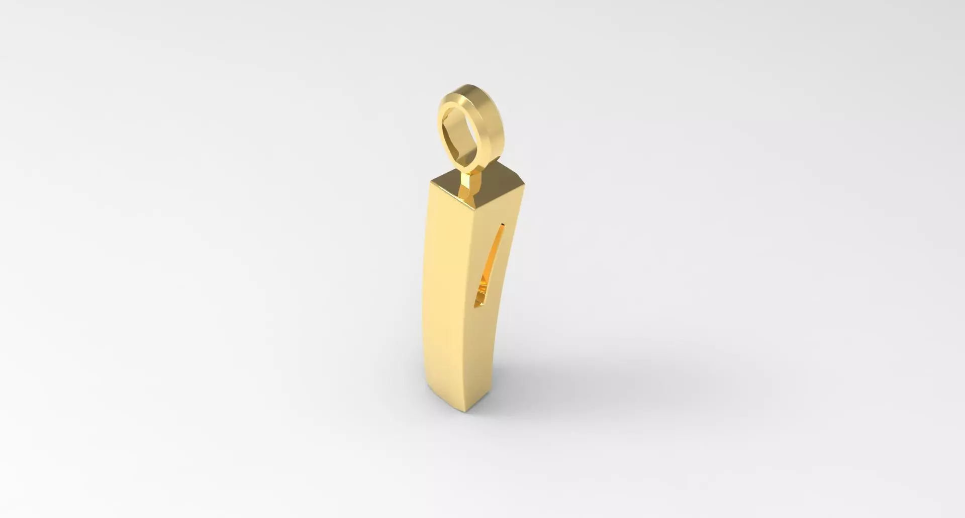 I Letter Pendant Gold 3D print model_0