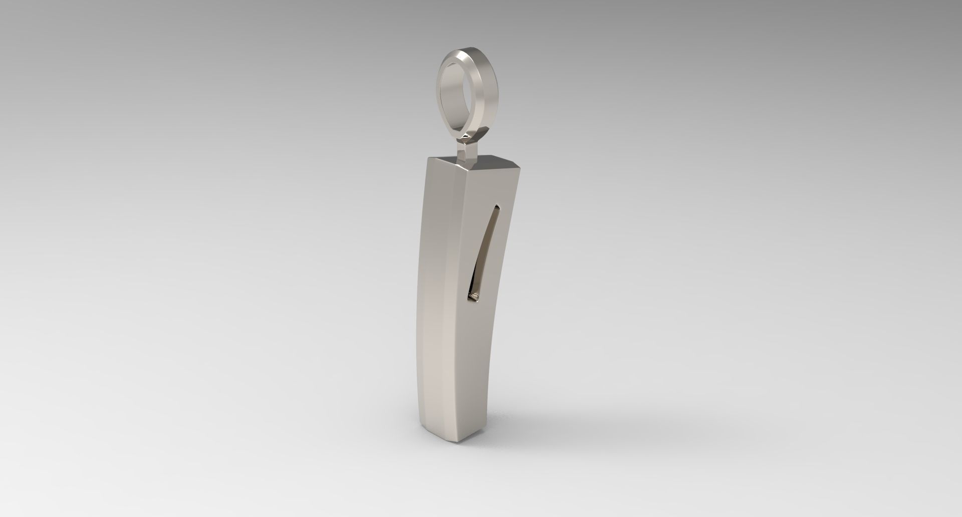 I Letter Pendant Platinum 3D print model_3