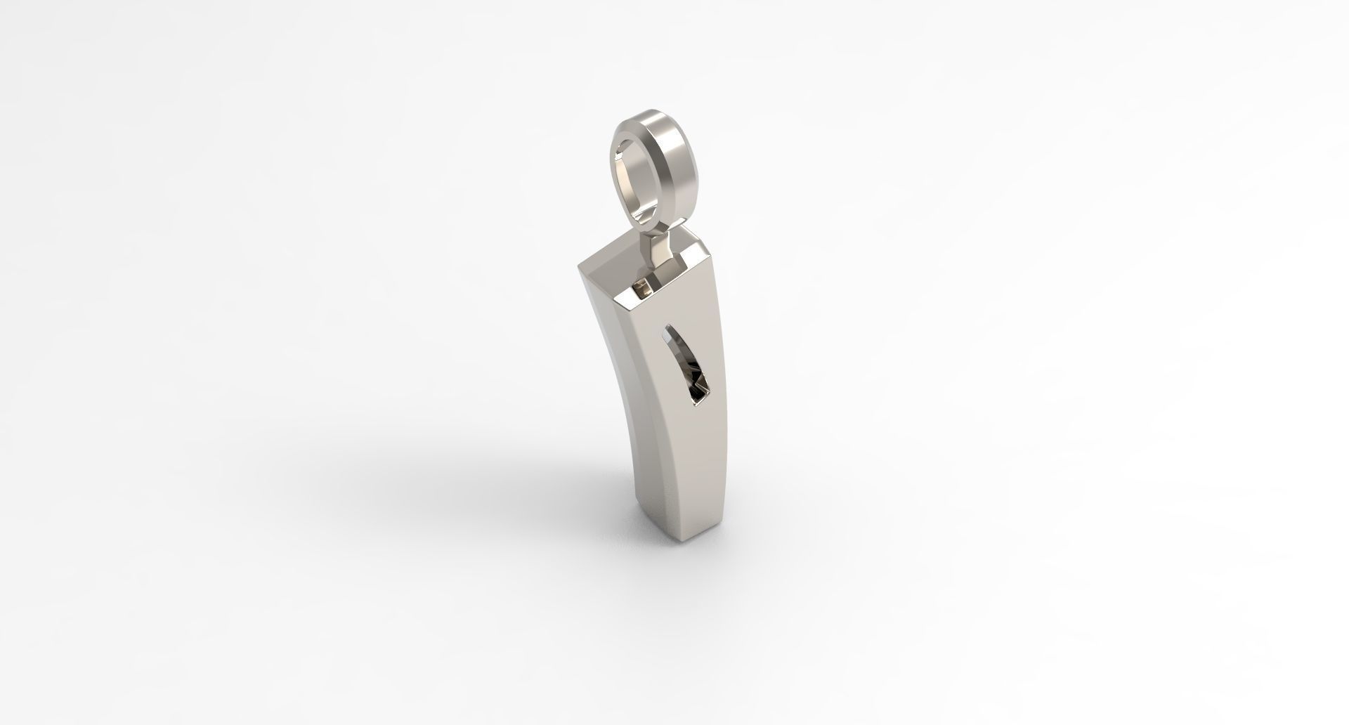 I Letter Pendant Platinum 3D print model_2