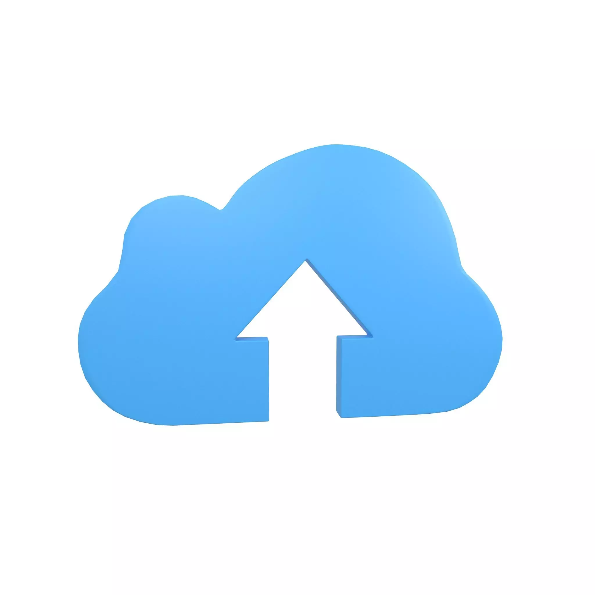 Cloud Upload Symbol v1 001 Low-poly 3D model_0