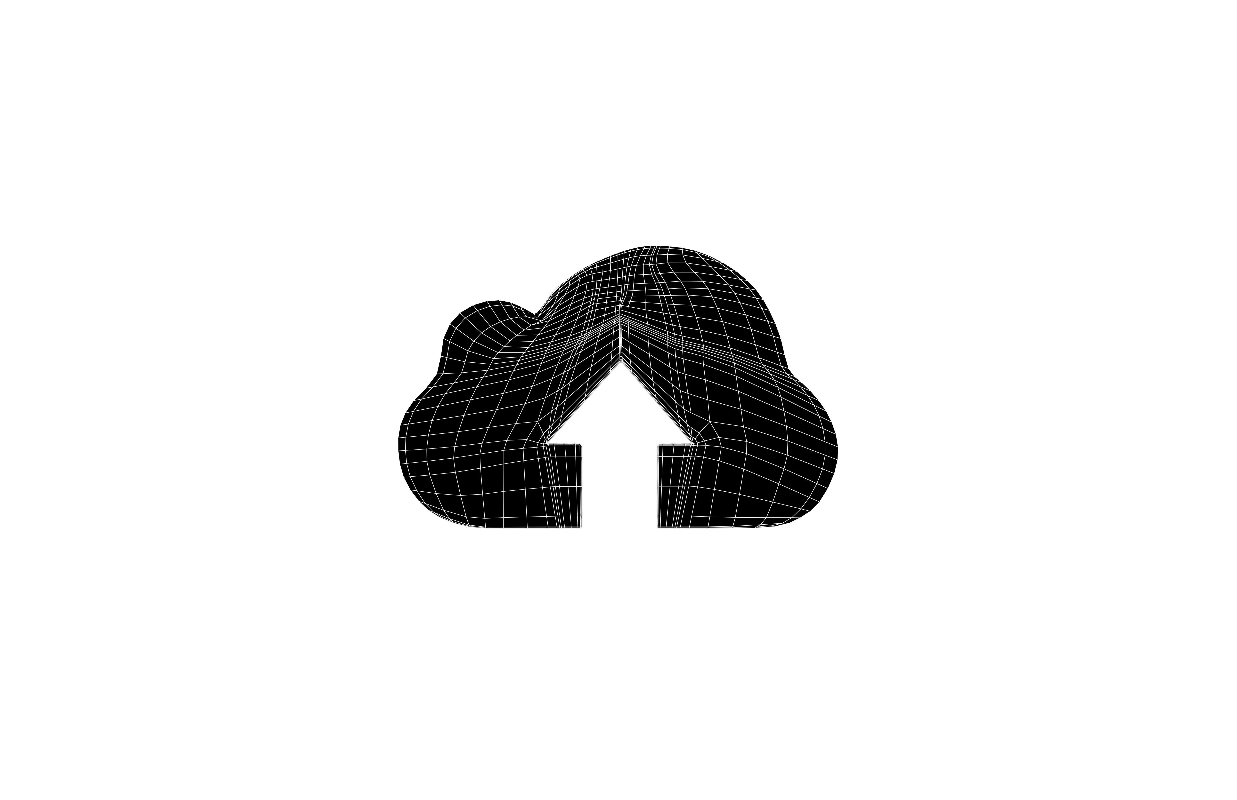 Cloud Upload Symbol v1 001 Low-poly 3D model_6