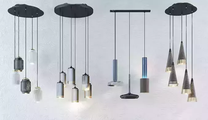 3D chandelier 3D model 01