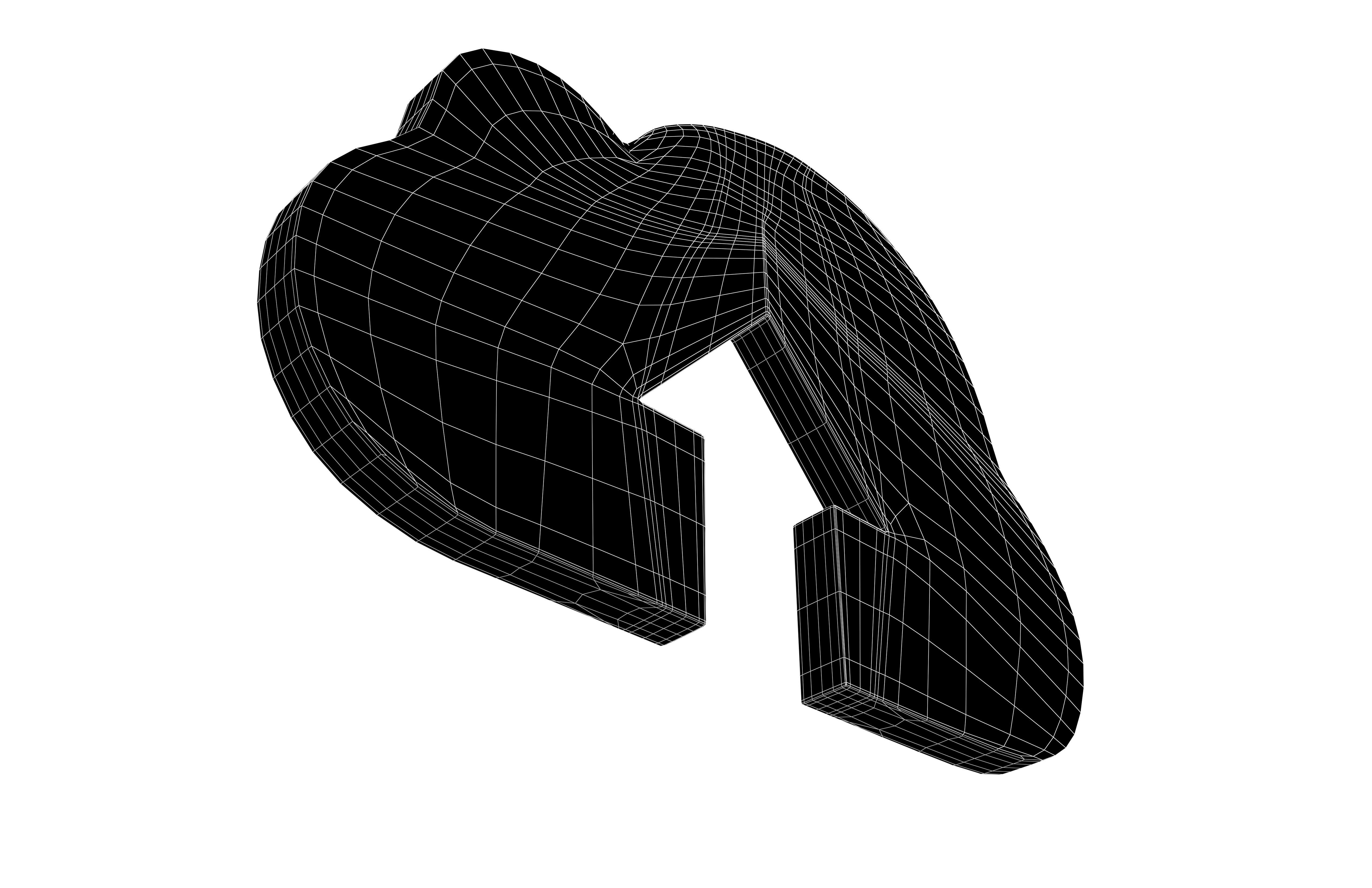 Cloud Upload Symbol v1 003 Low-poly 3D model_4