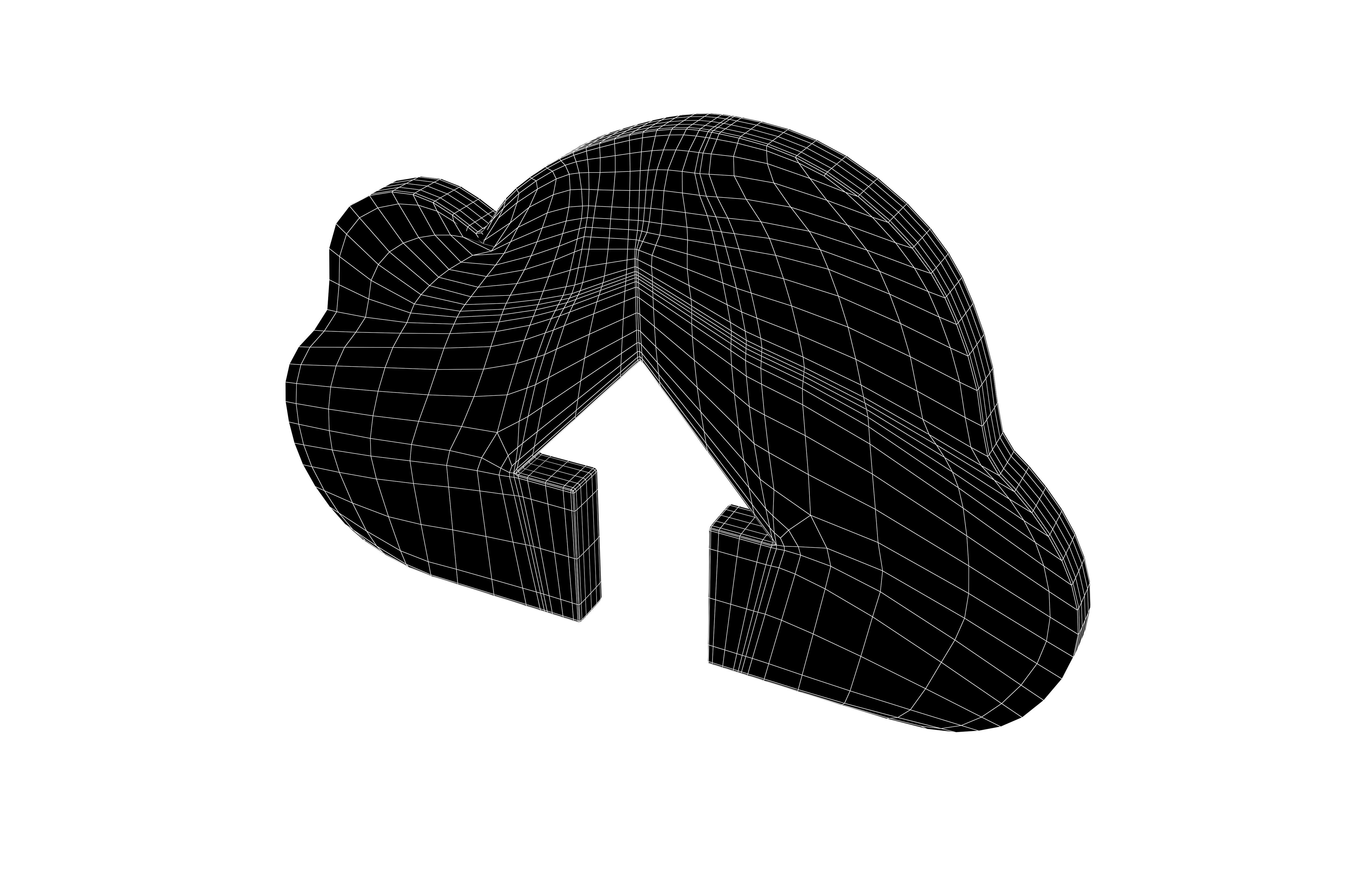 Cloud Upload Symbol v1 004 Low-poly 3D model_7