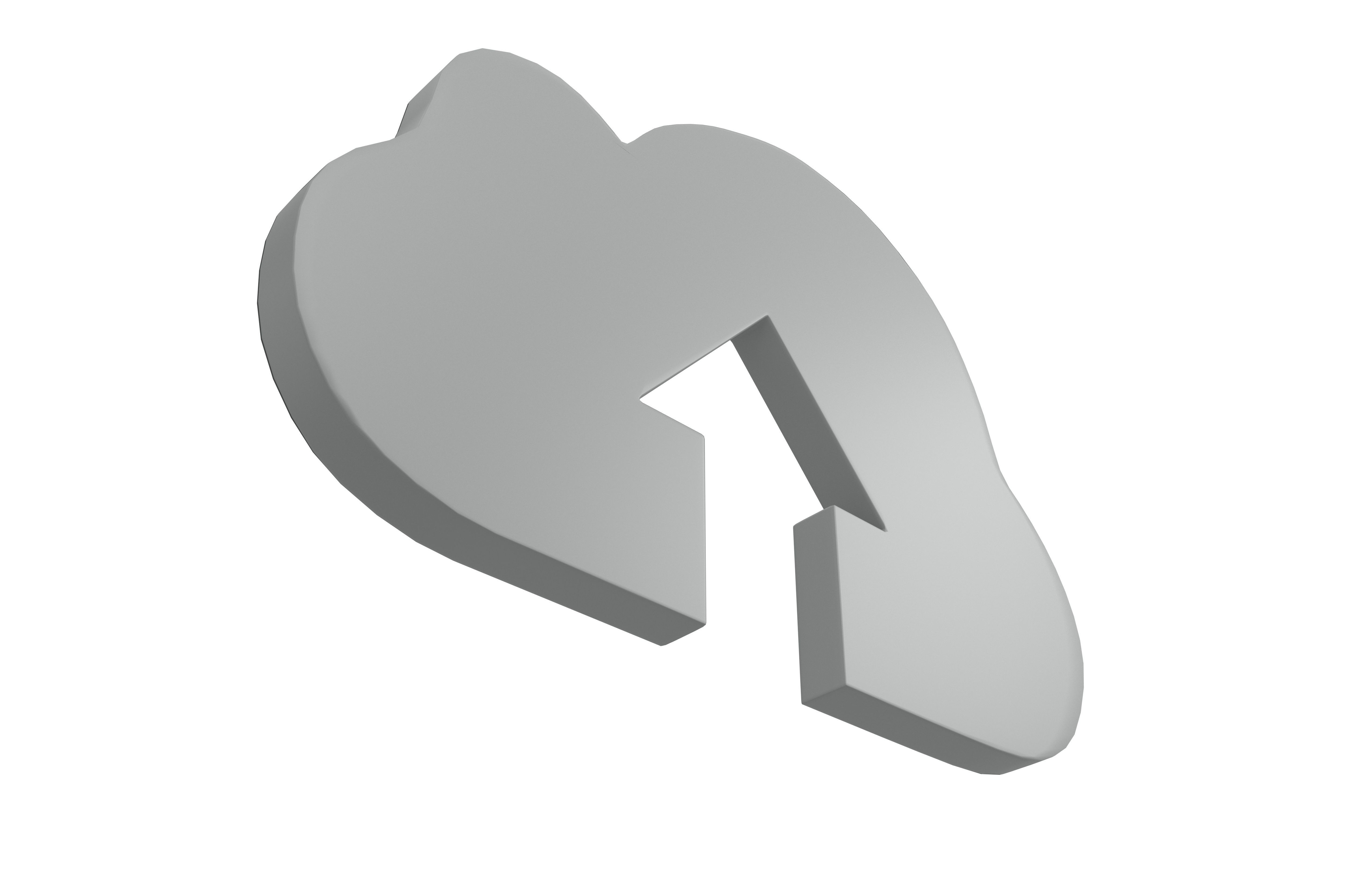 Cloud Upload Symbol v1 004 Low-poly 3D model_3