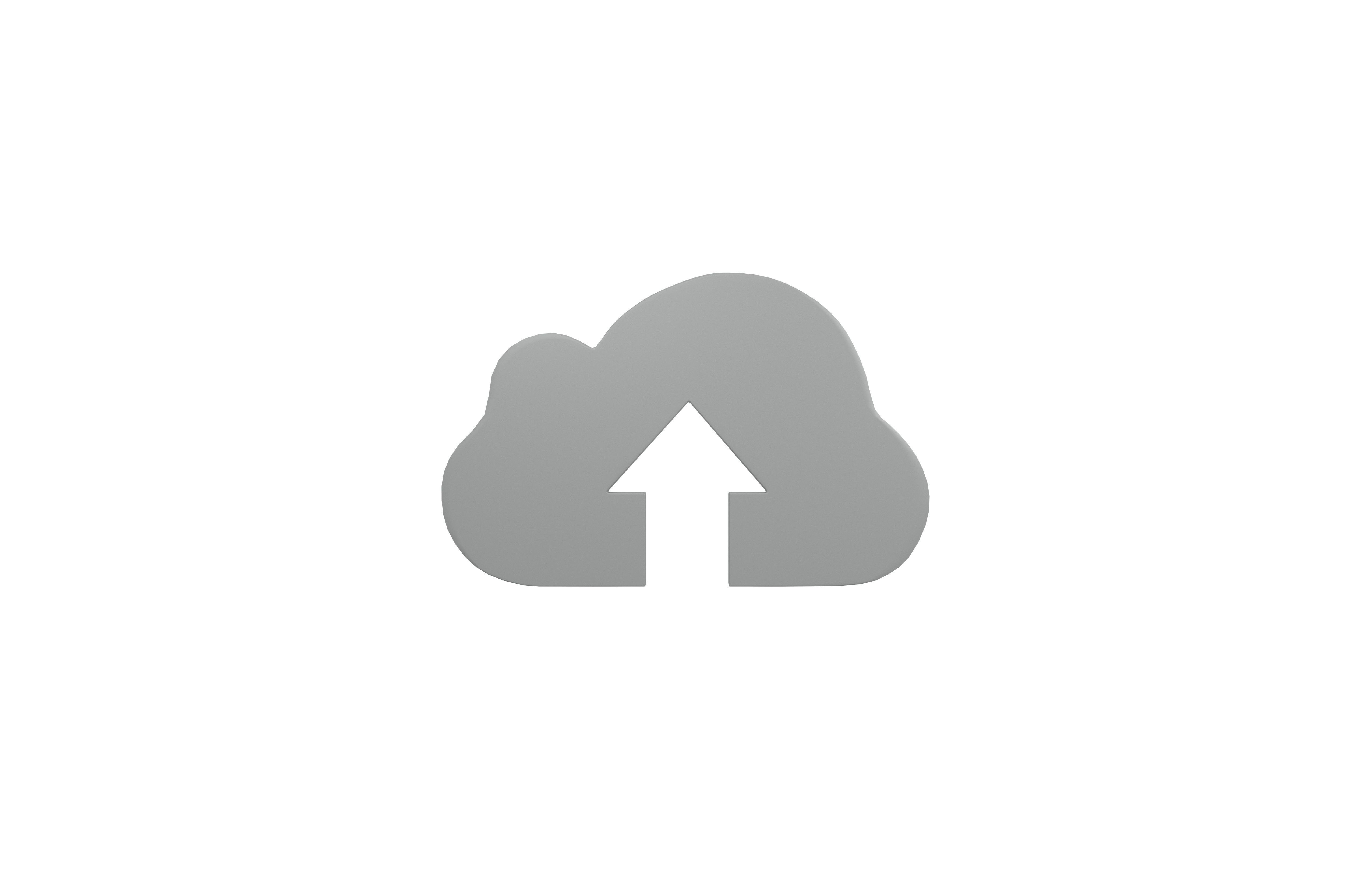 Cloud Upload Symbol v1 004 Low-poly 3D model_1