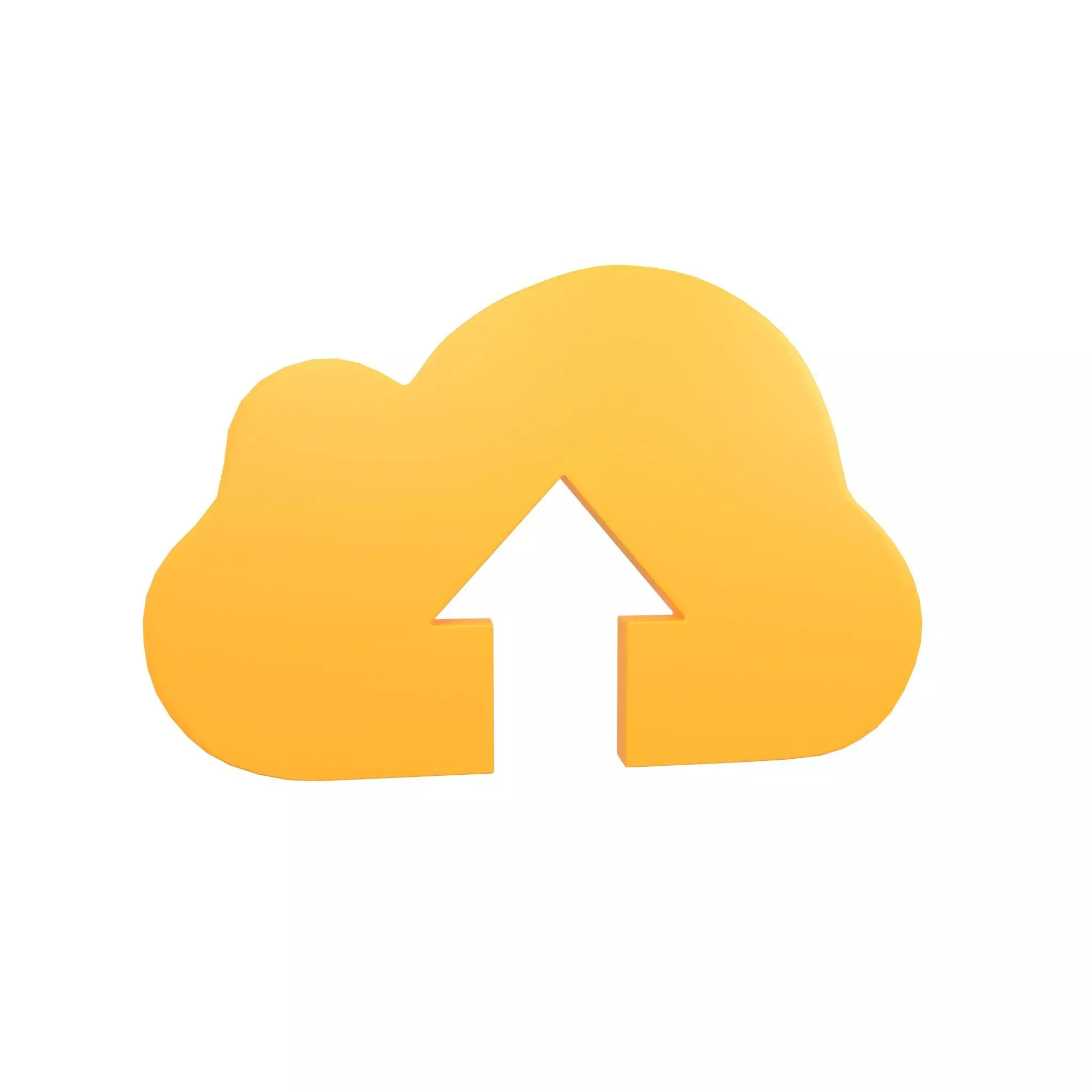 Cloud Upload Symbol v1 005 Low-poly 3D model_0
