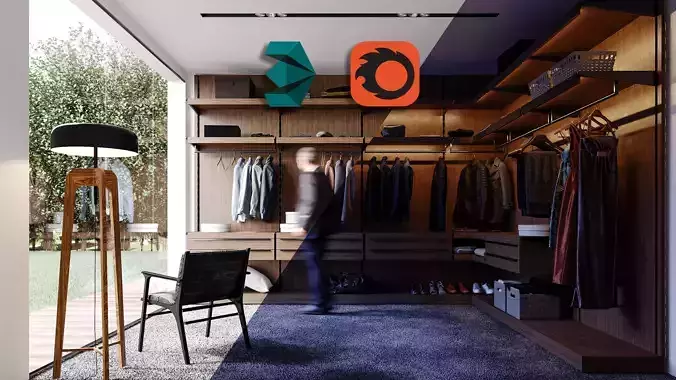 Man in Dressing Room