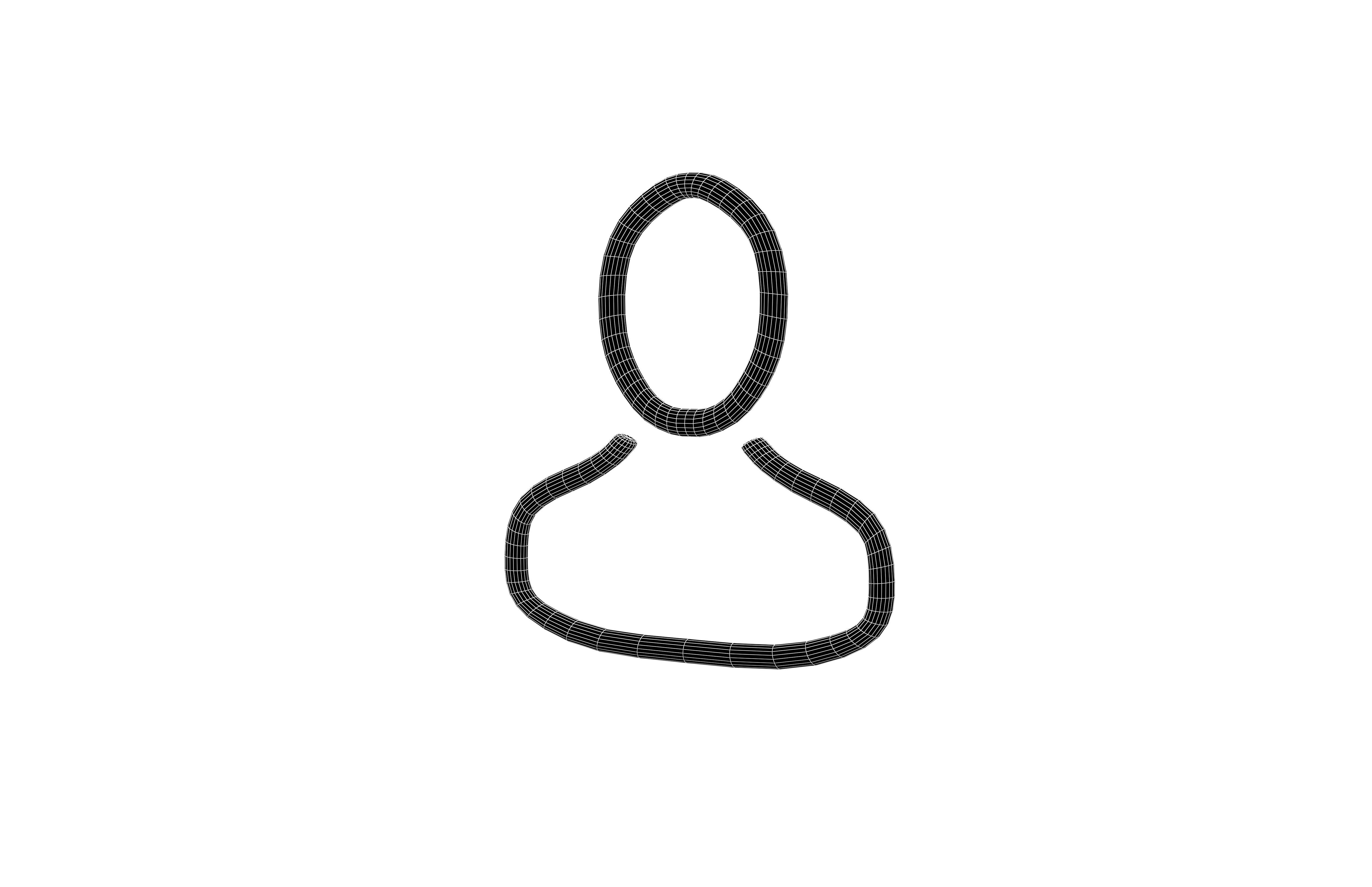 Human Symbol v1 002 Low-poly 3D model_6