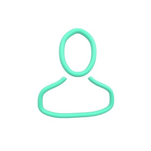 Human Symbol v1 002 Low-poly 3D model