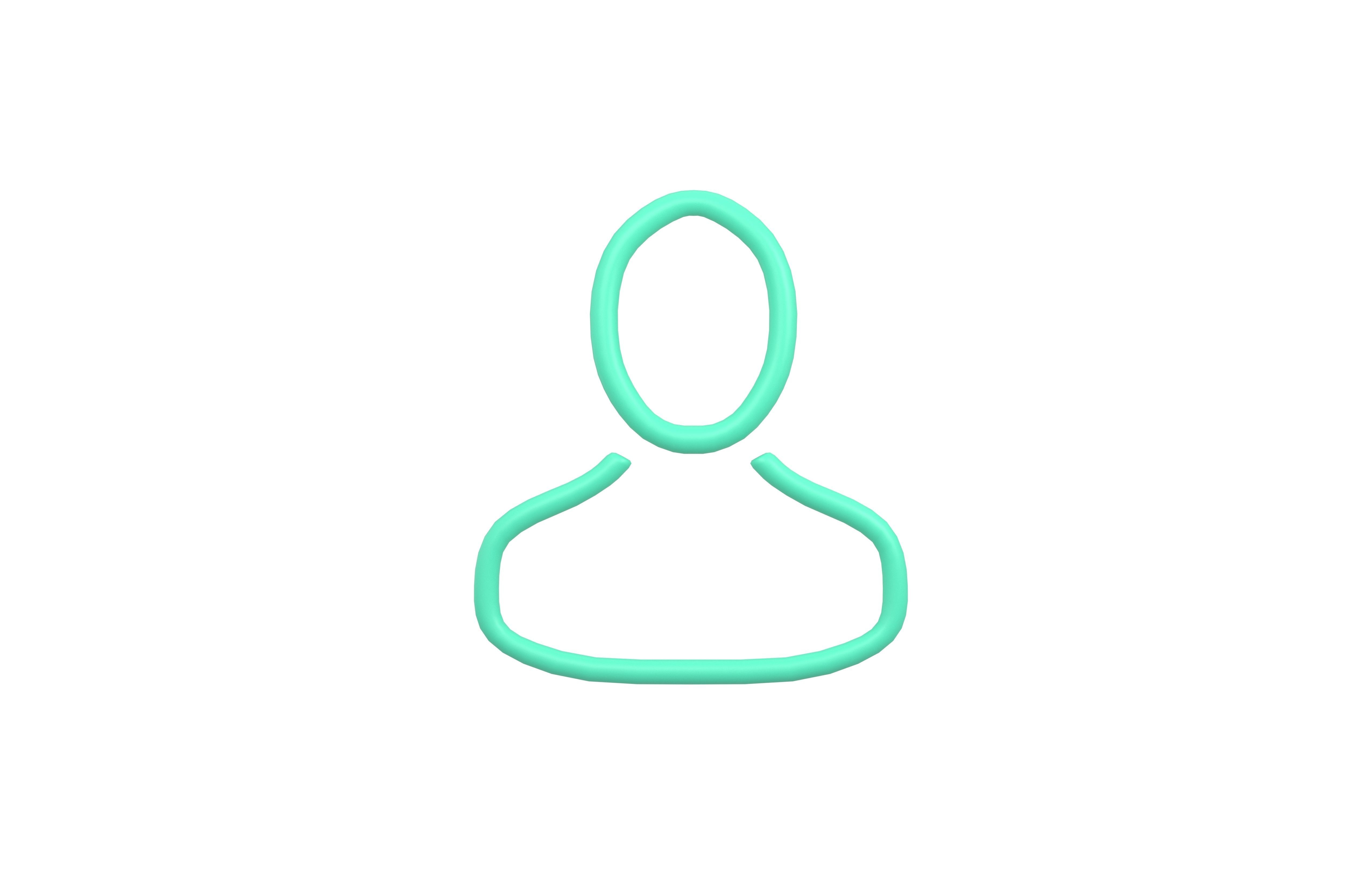 Human Symbol v1 002 Low-poly 3D model_1