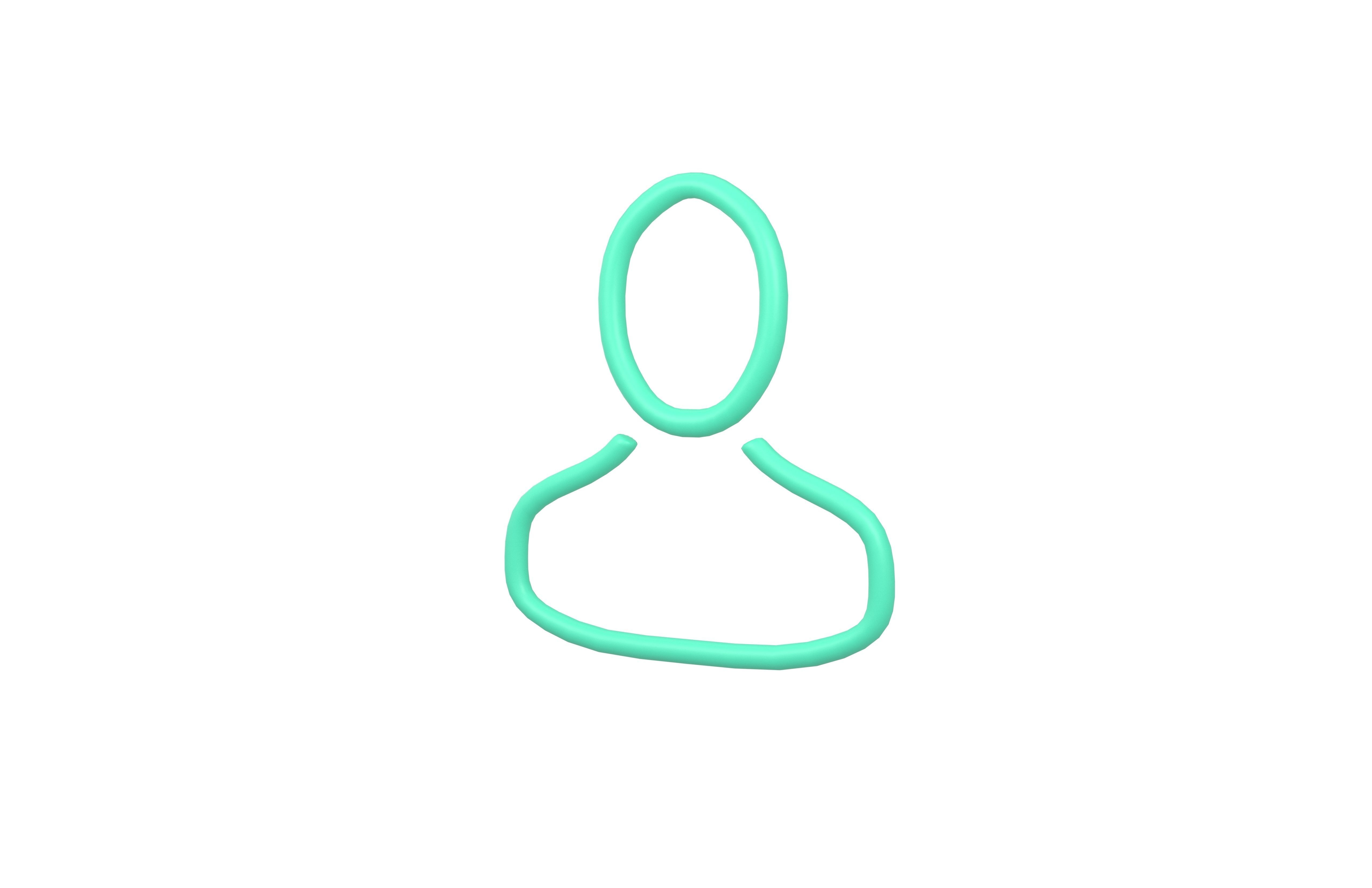 Human Symbol v1 002 Low-poly 3D model_2