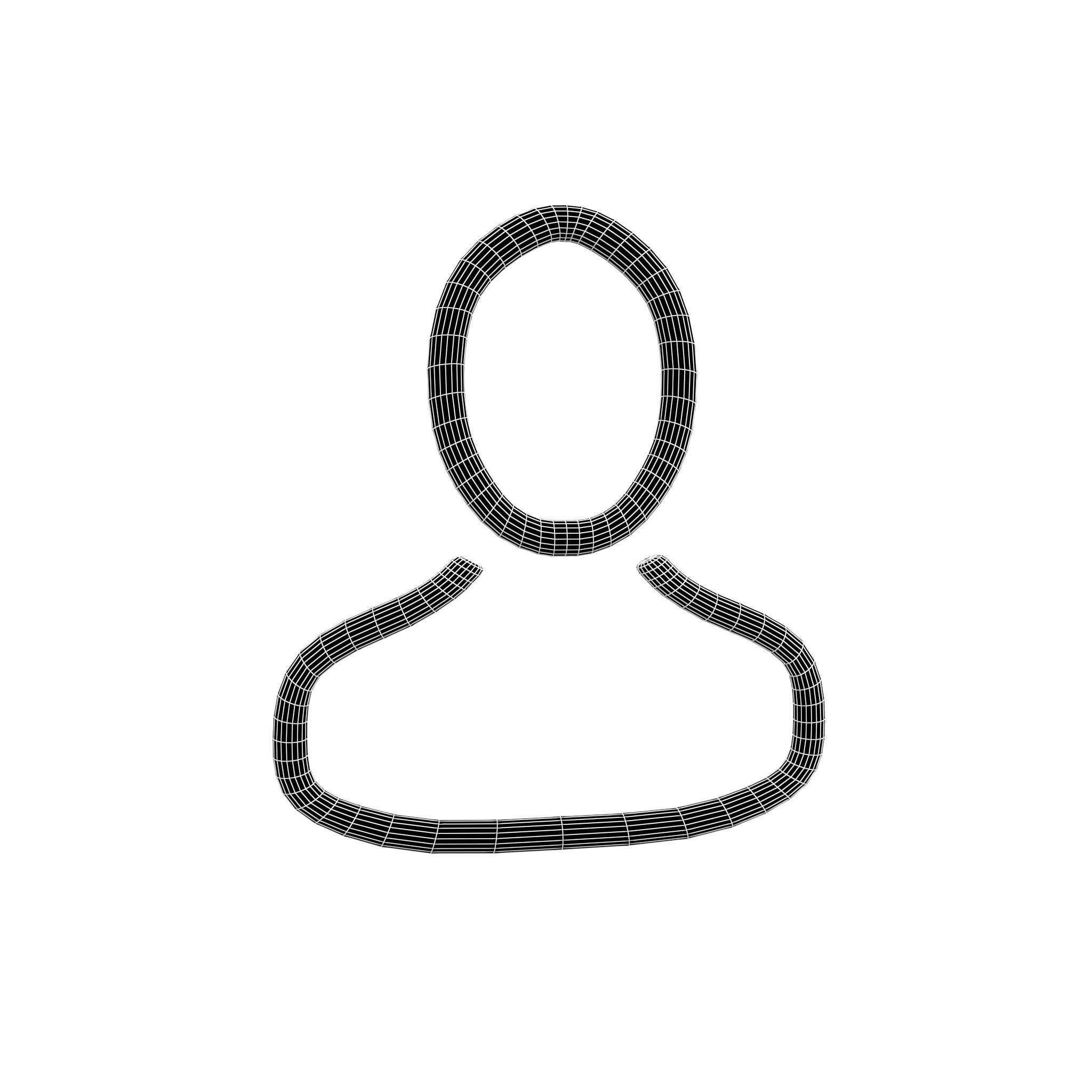 Human Symbol v1 003 Low-poly 3D model_4