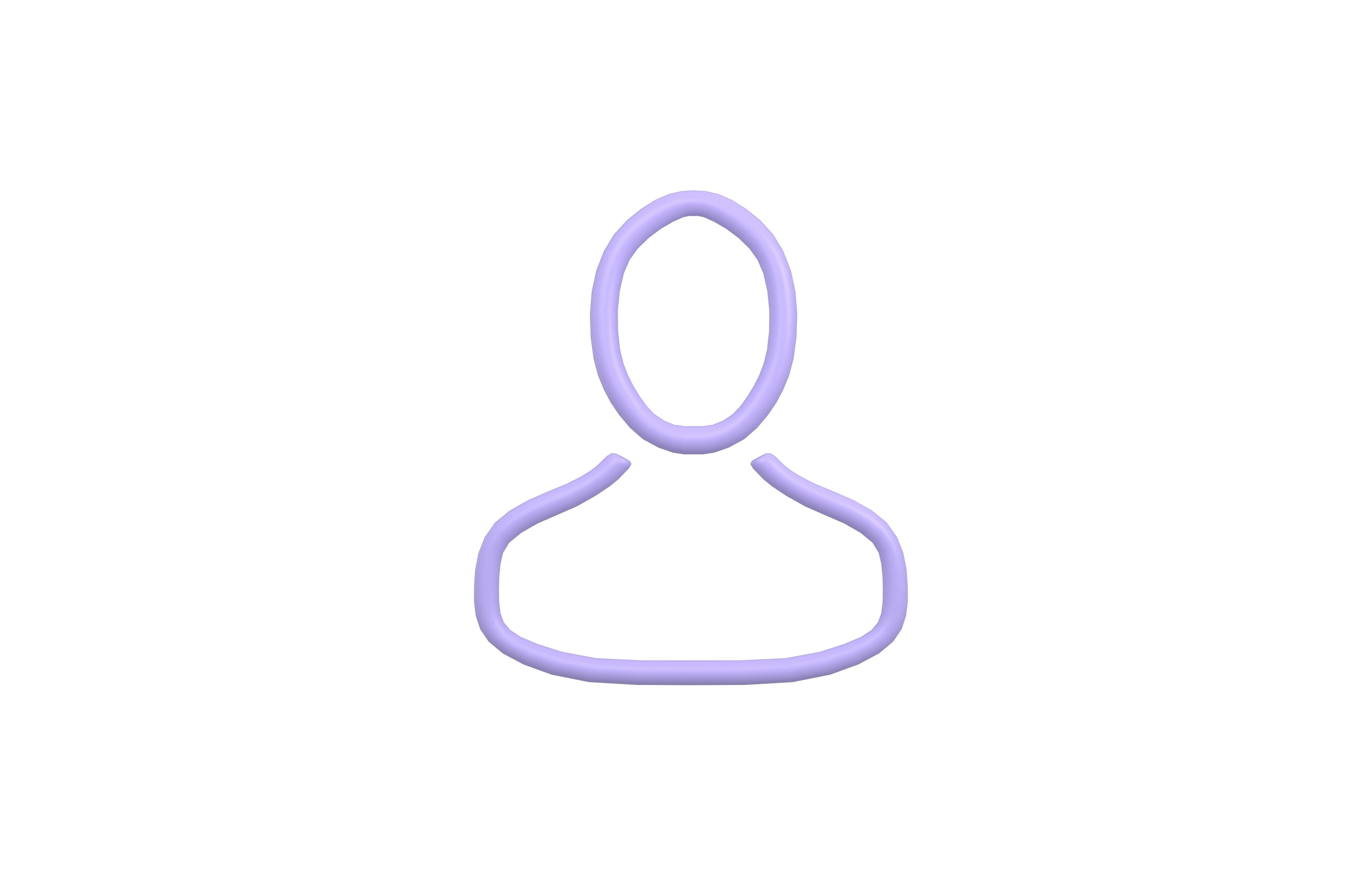 Human Symbol v1 003 Low-poly 3D model_1