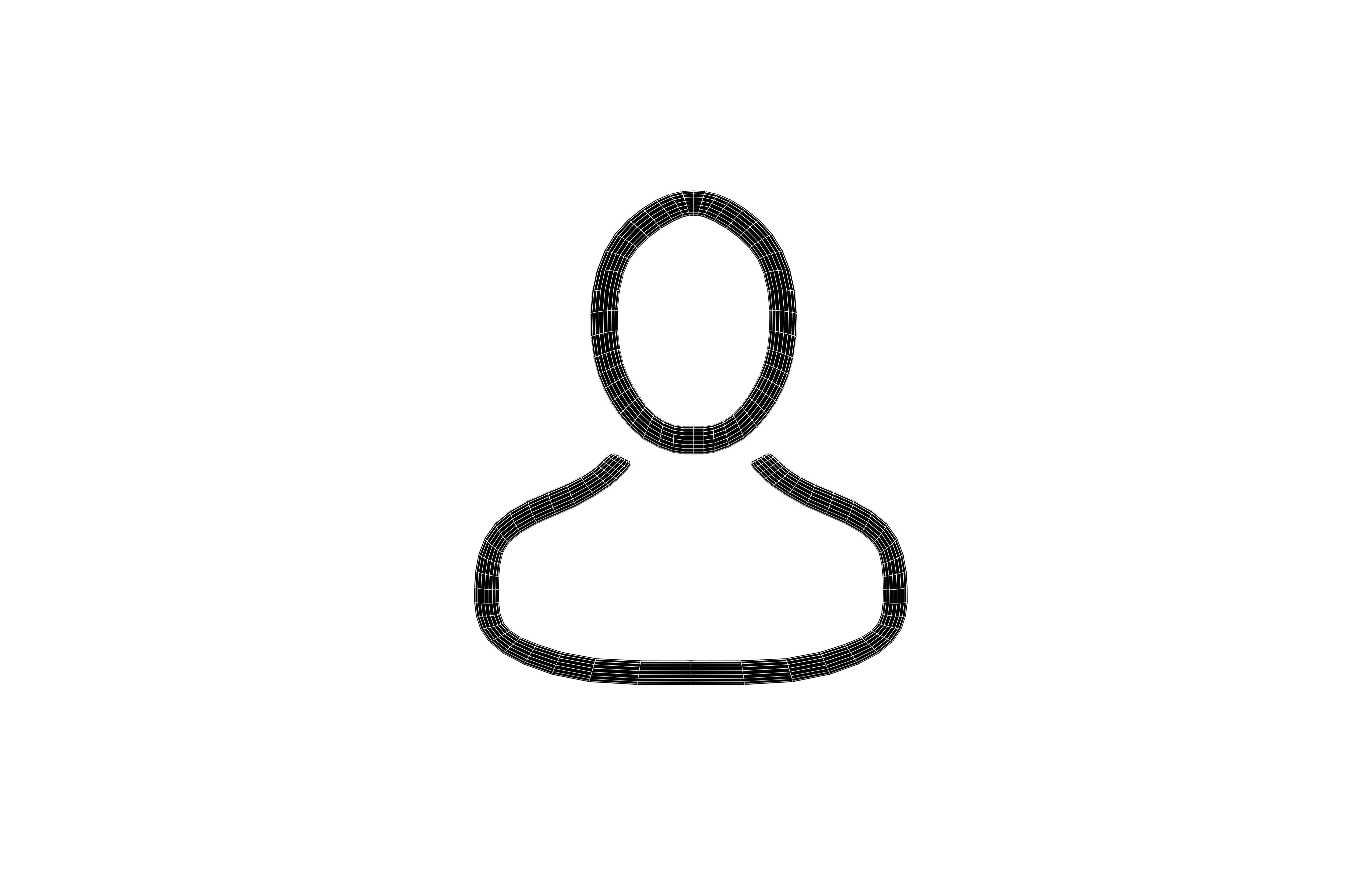 Human Symbol v1 003 Low-poly 3D model_5