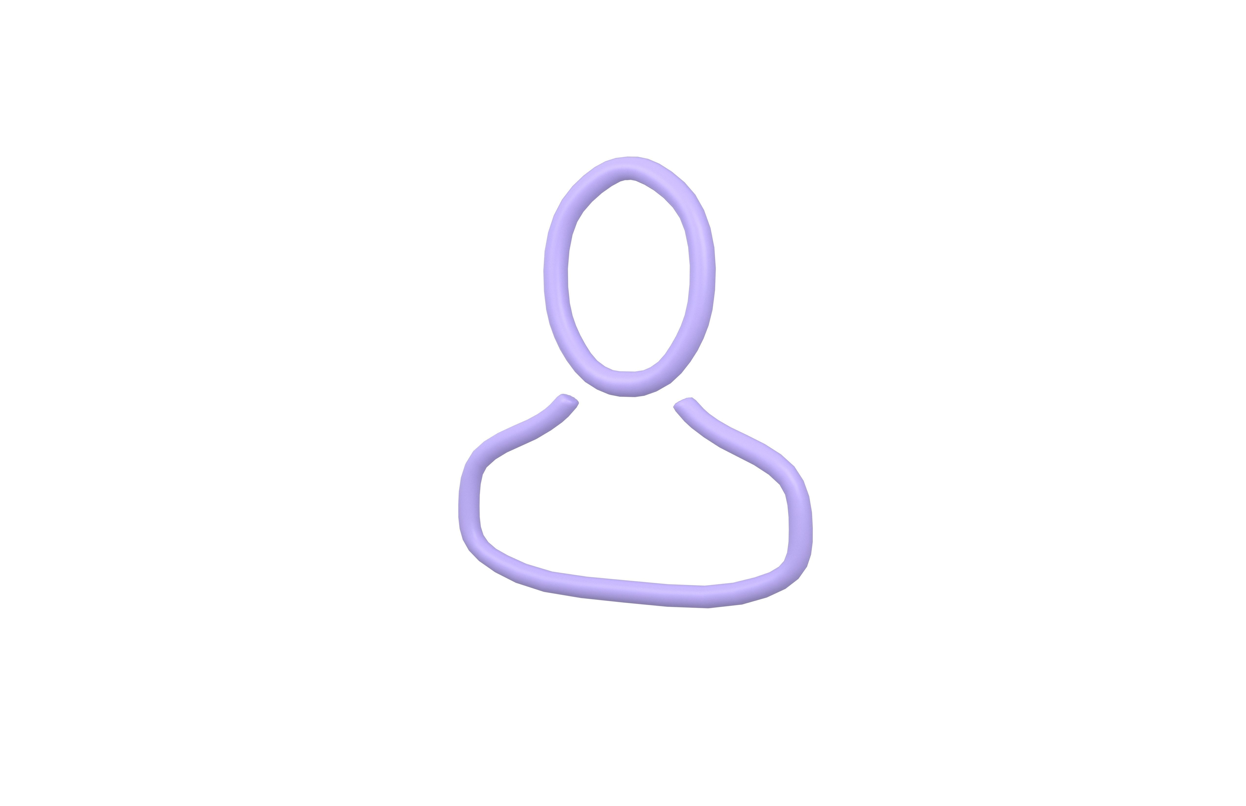 Human Symbol v1 003 Low-poly 3D model_2