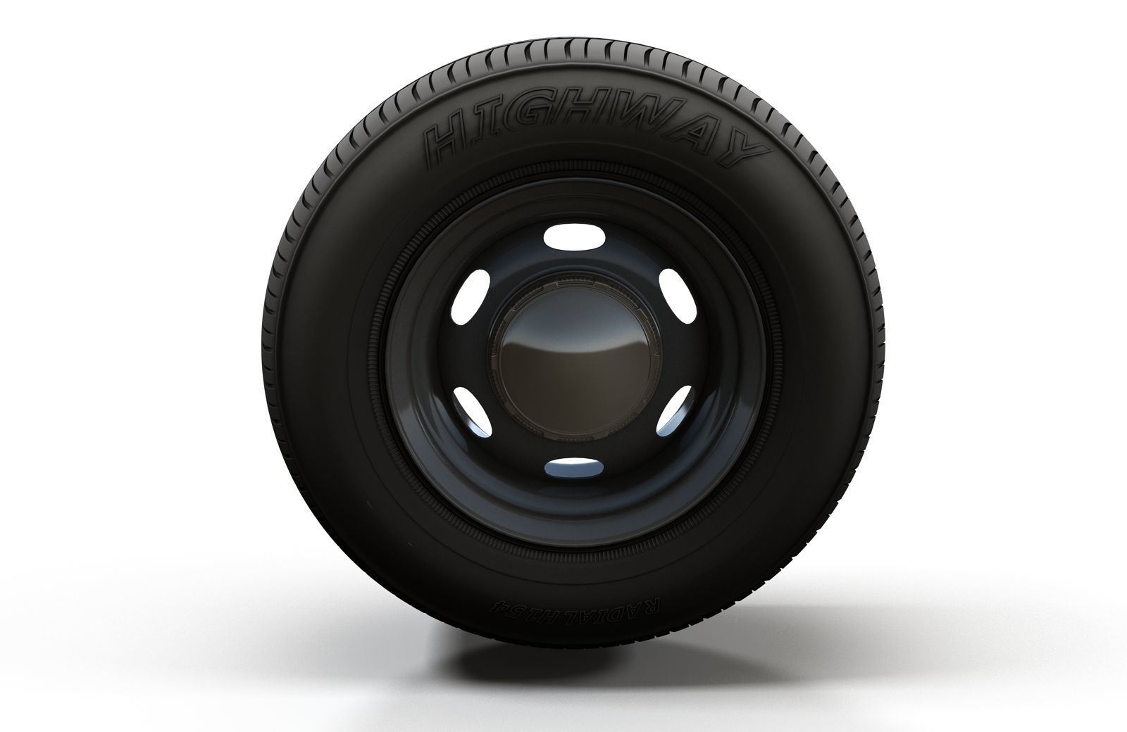Police car wheel 3D model_2