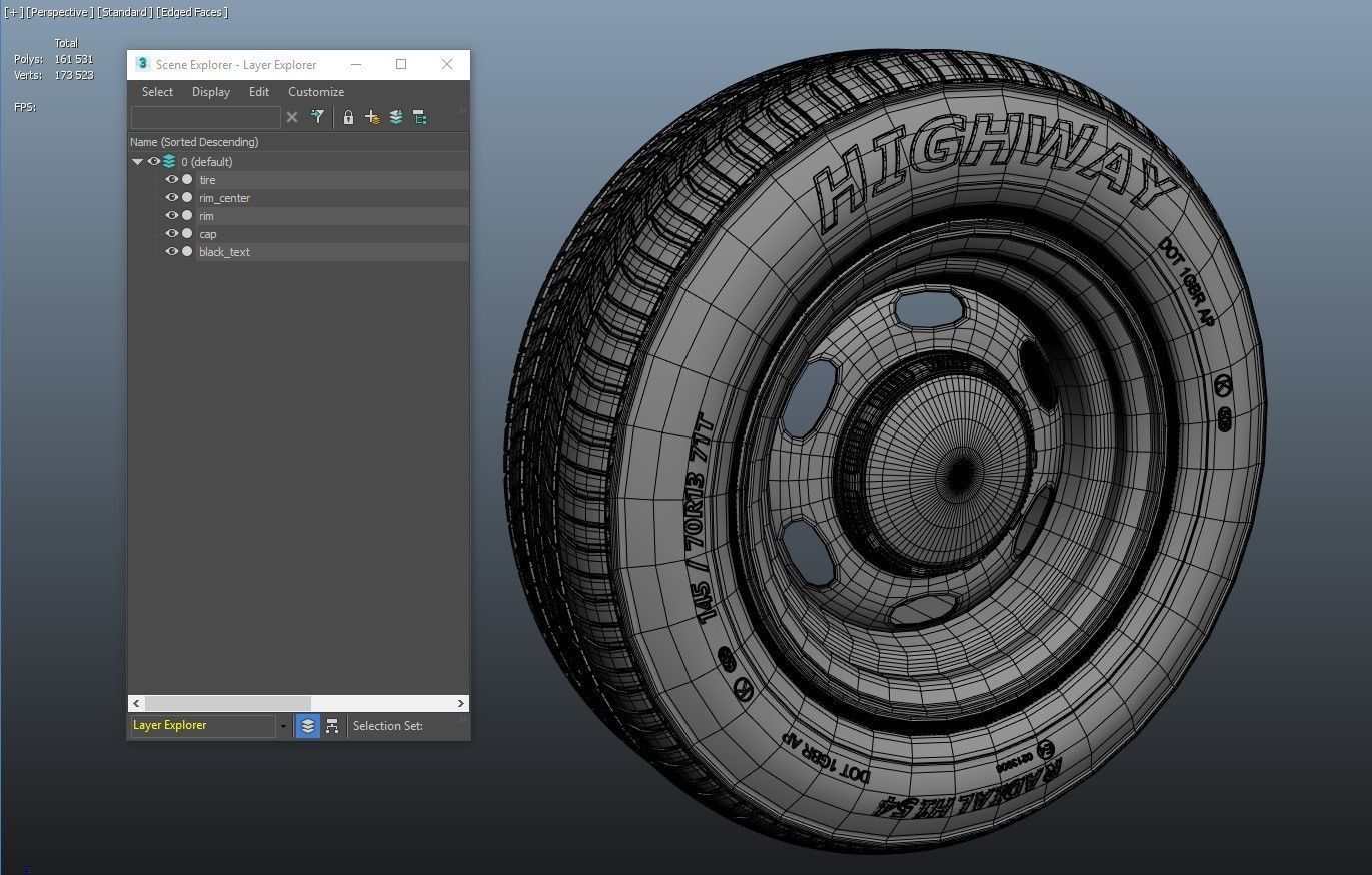 Police car wheel 3D model_10