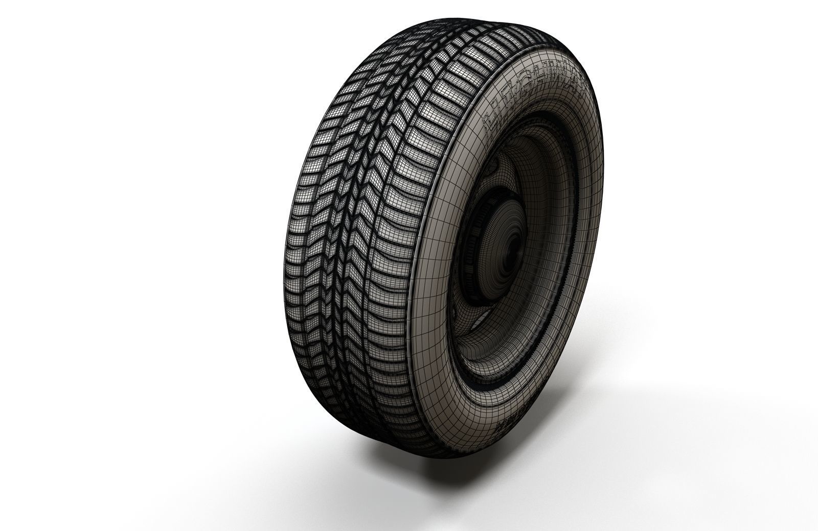 Police car wheel 3D model_9