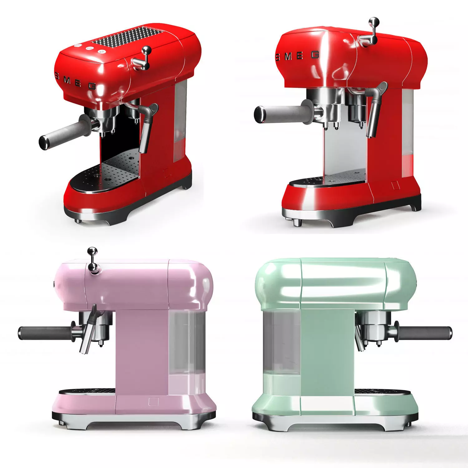 Smeg Espresso Coffee Machine 3D model_0