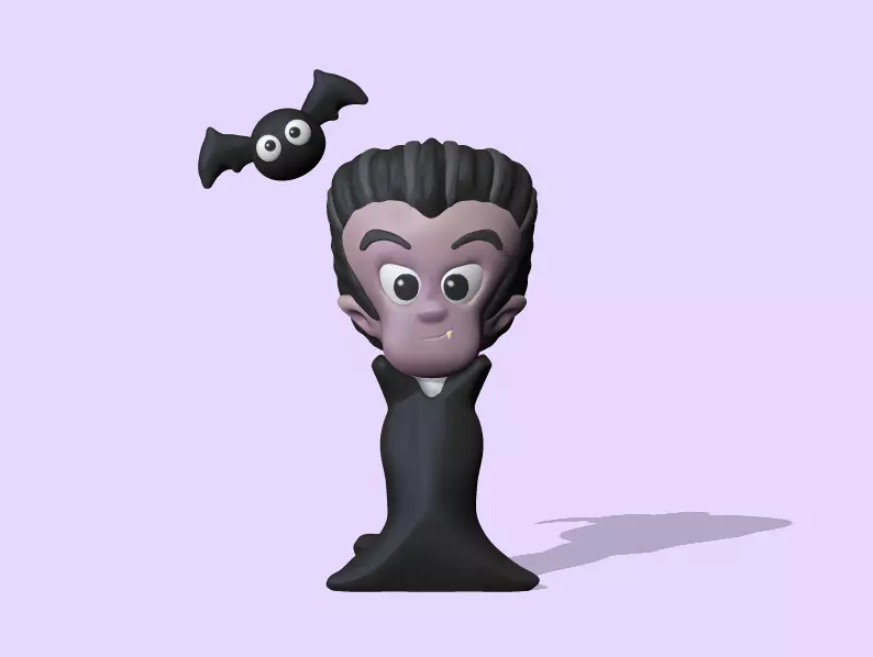 Halloween - Vampire and Bat 3D print model_0