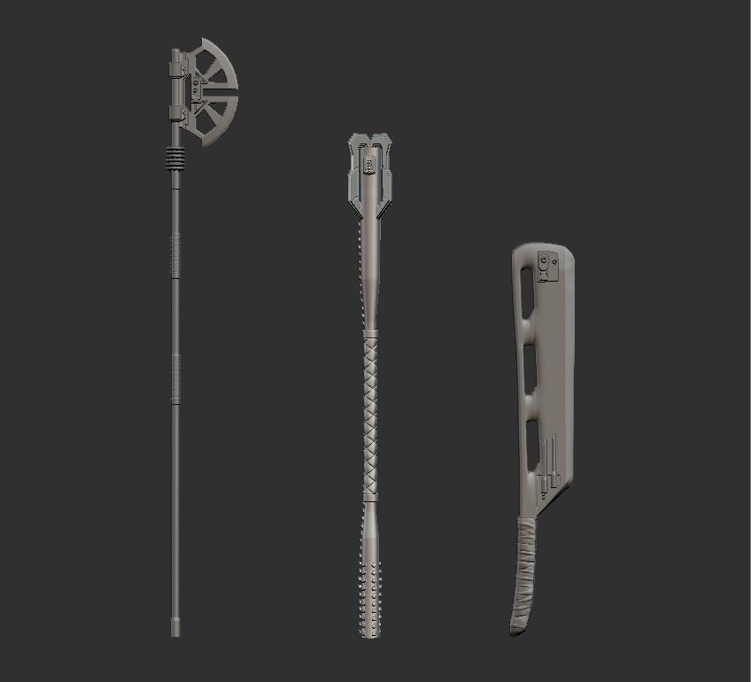 Knight of ren weapon custom 3D print model_1