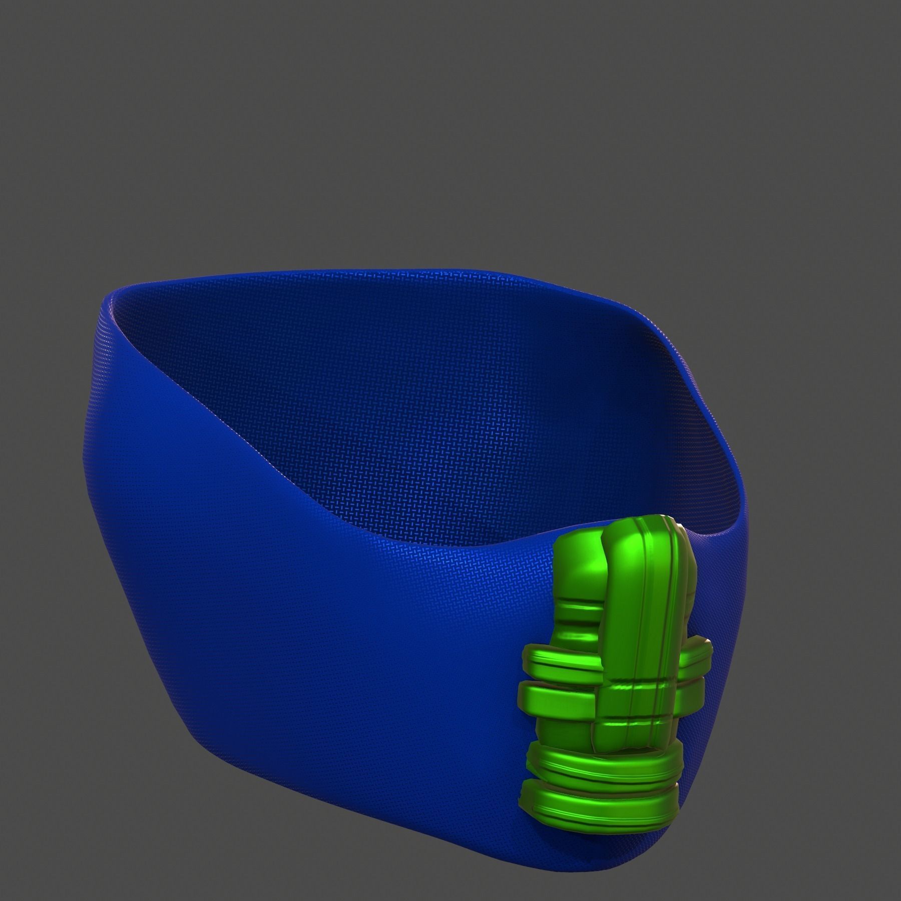 Gas mask helmet 3d model scifi Low-poly Low-poly 3D model_10