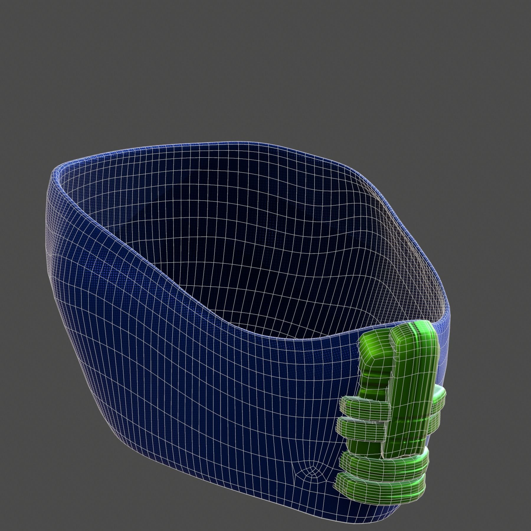 Gas mask helmet 3d model scifi Low-poly Low-poly 3D model_6