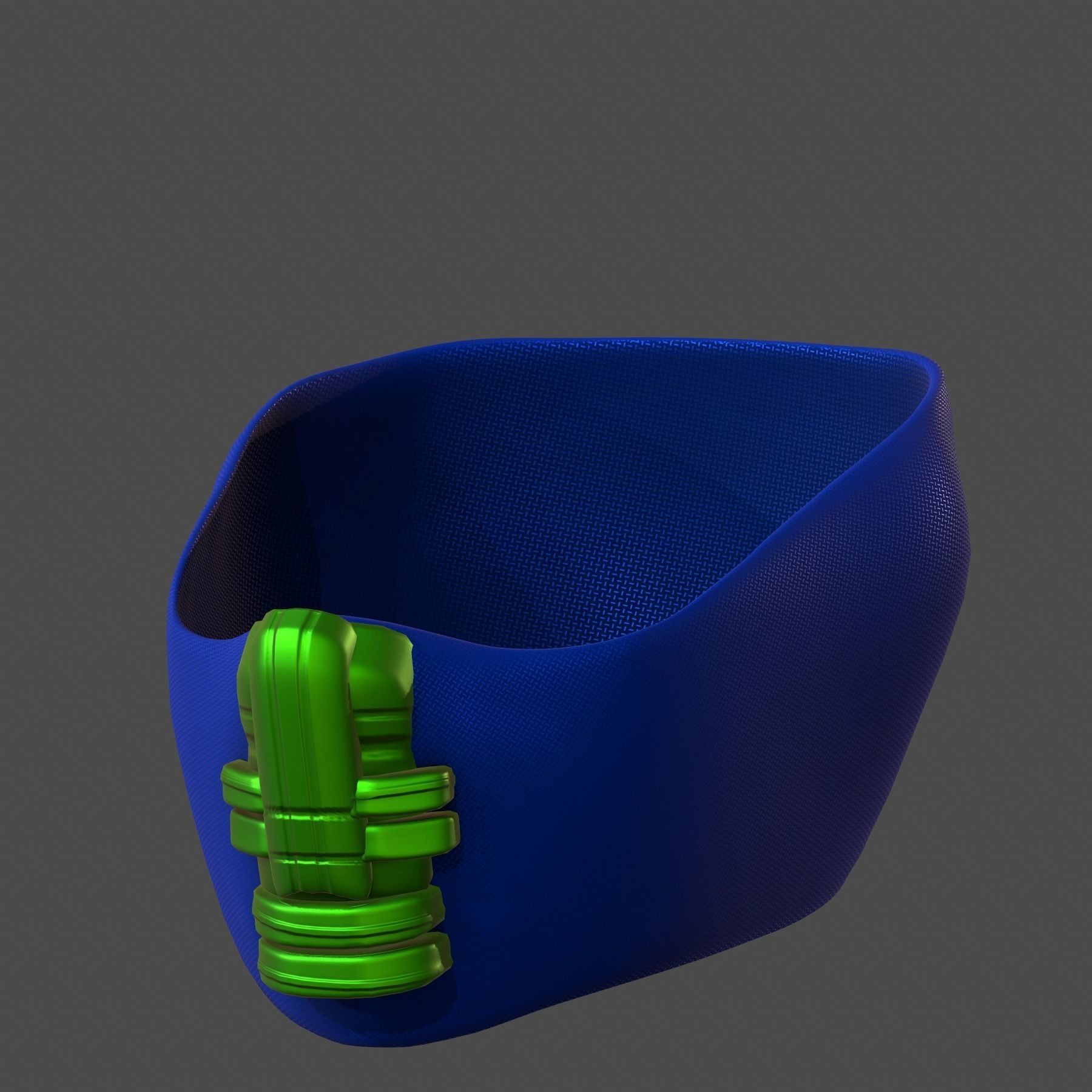 Gas mask helmet 3d model scifi Low-poly Low-poly 3D model_3