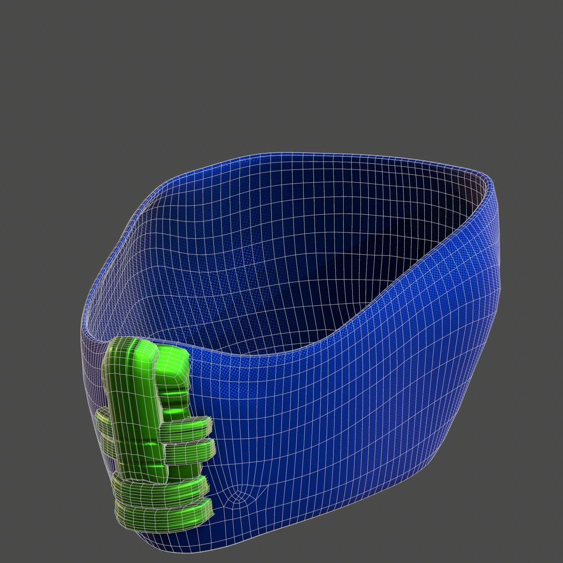 Gas mask helmet 3d model scifi Low-poly Low-poly 3D model_4