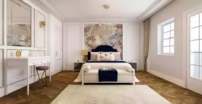 3d Luxury Bed Room