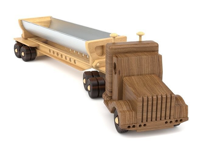 Wooden toy truck 31 3D model