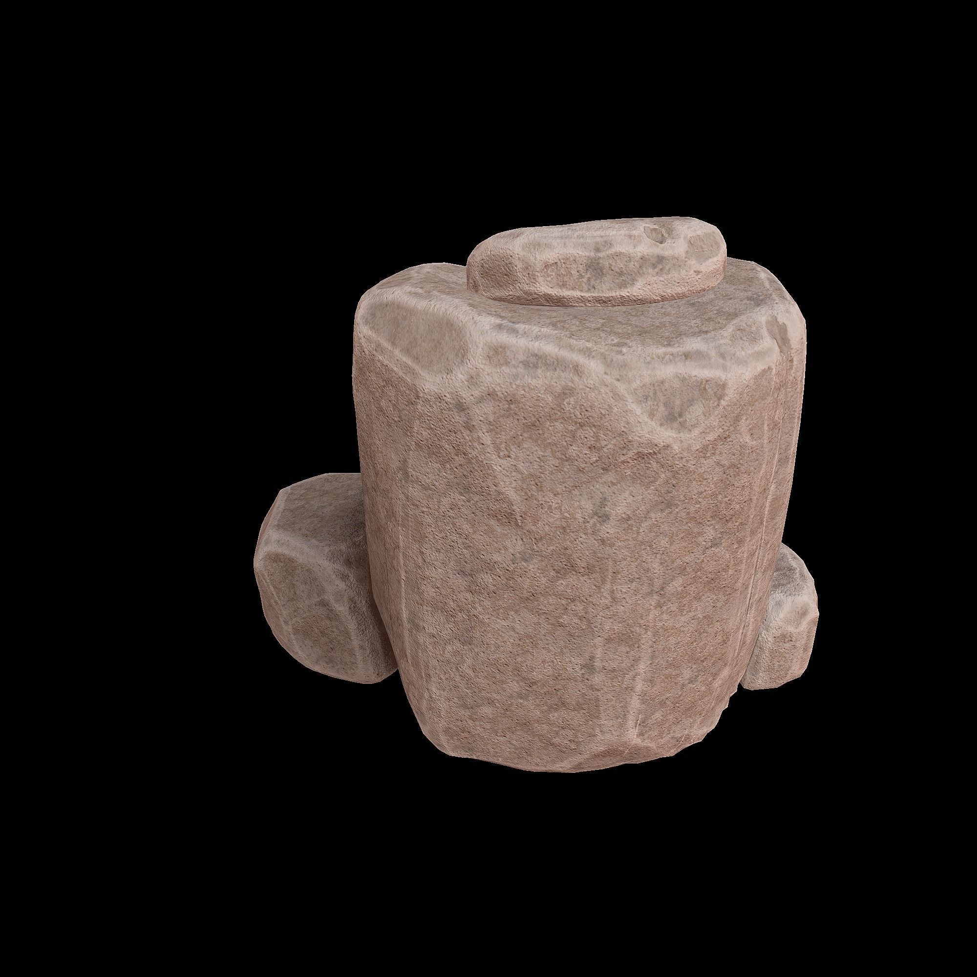 Stylized- Stone-Rock Asset - Low-poly 3D model - PACK-01 Low-poly 3D model_12