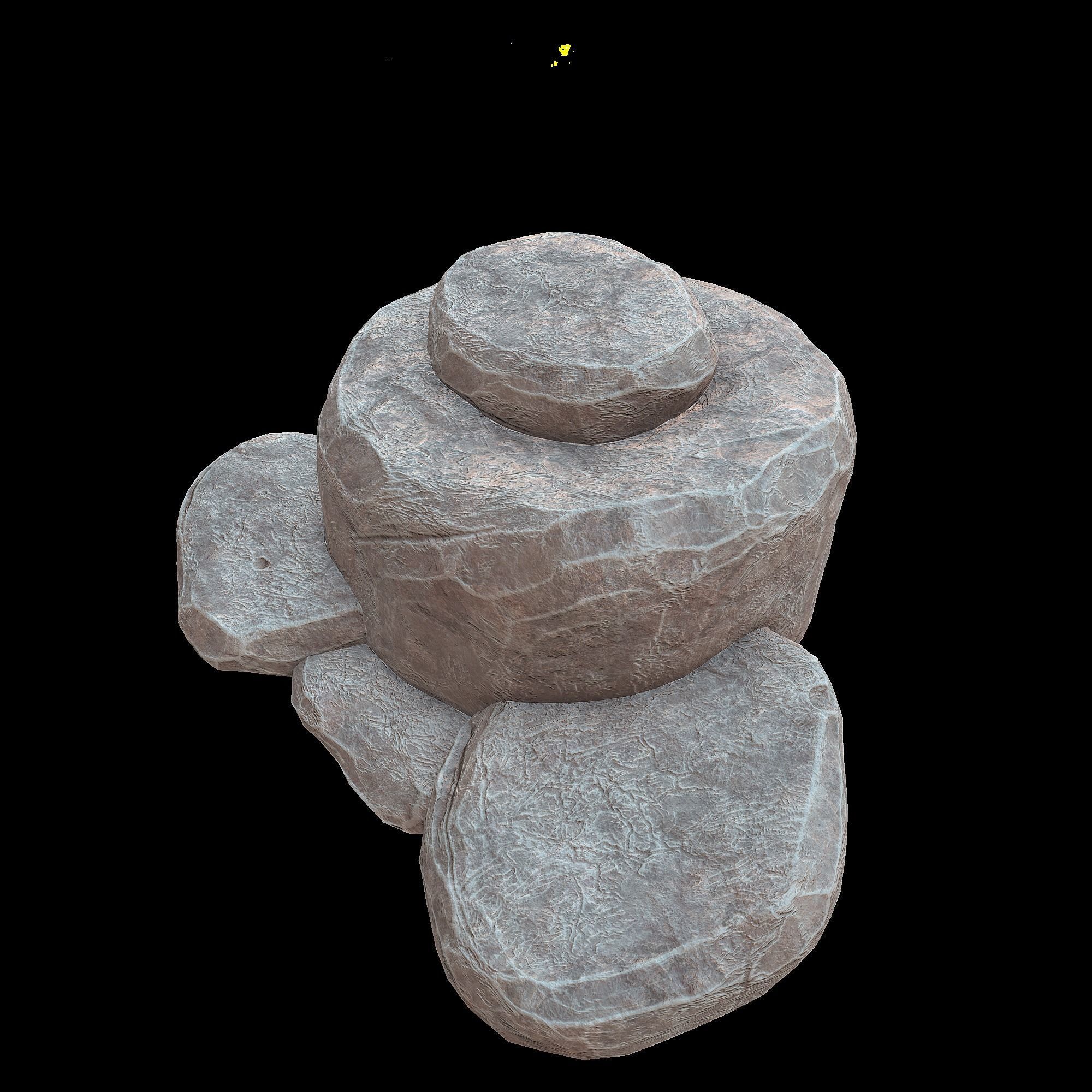 Stylized- Stone-Rock Asset - Low-poly 3D model - PACK-01 Low-poly 3D model_7