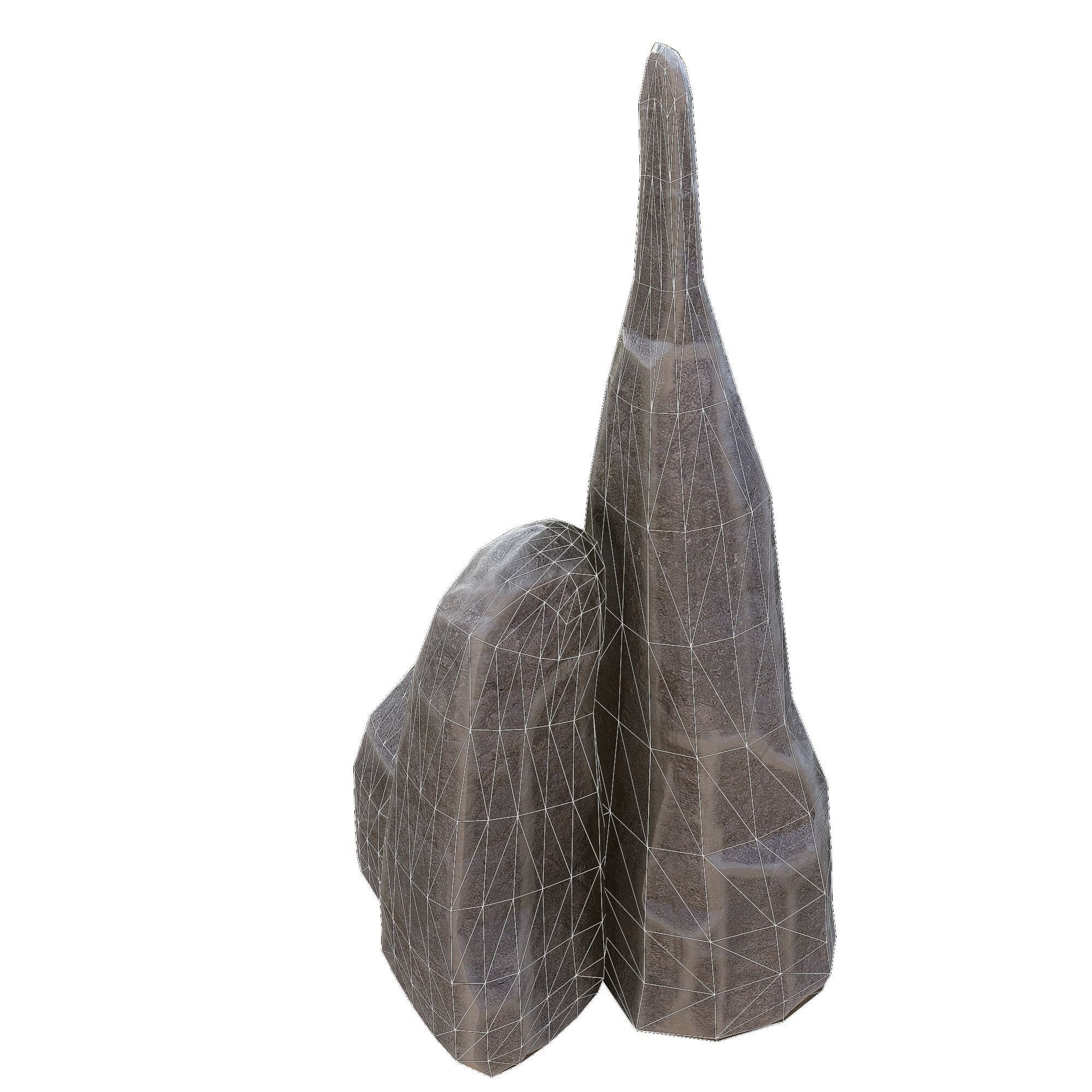 Stylized- Stone-Rock Asset - Low-poly 3D model - PACK-01 Low-poly 3D model_10