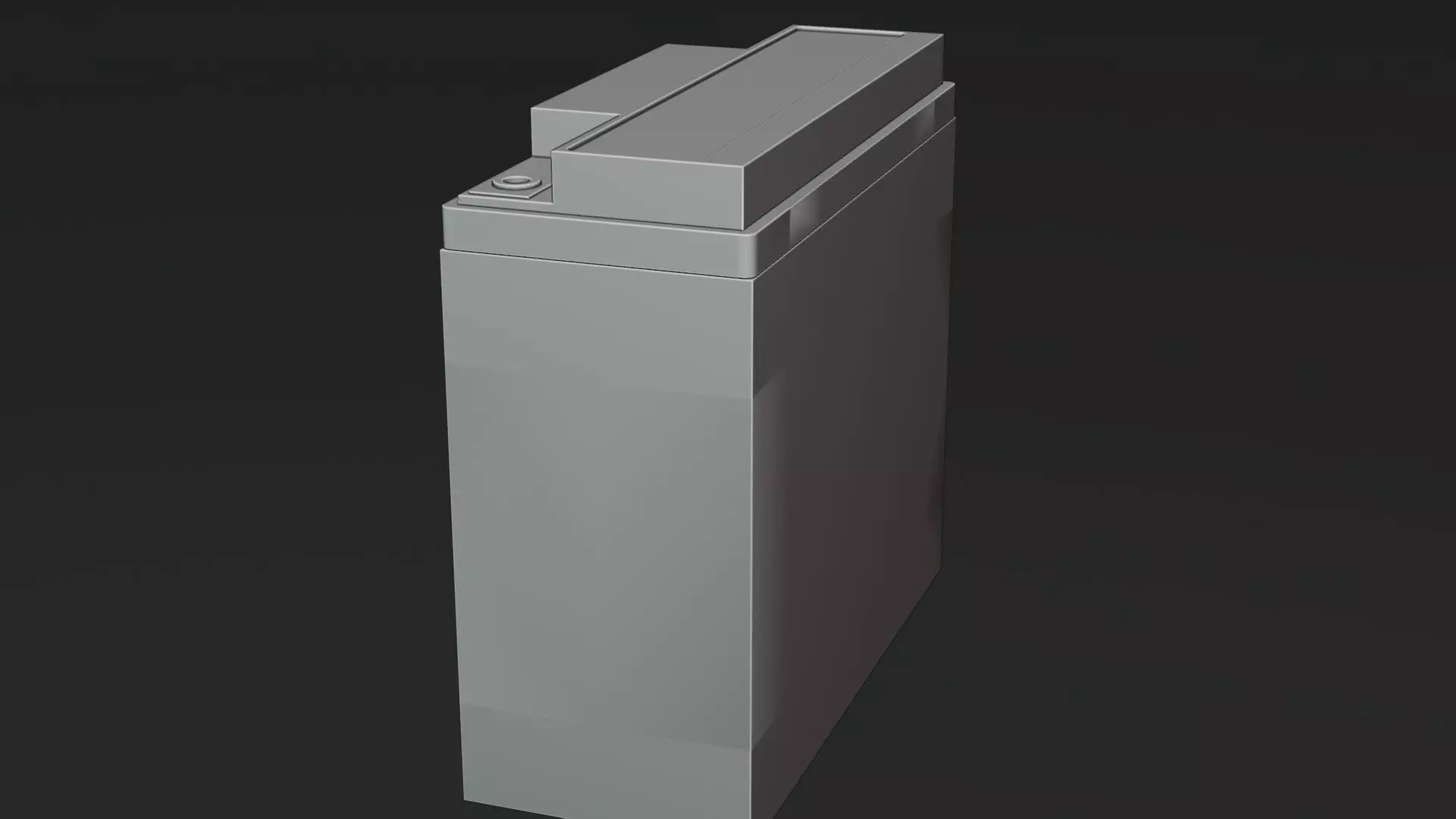 Battery 12V Low-poly 3D model_11