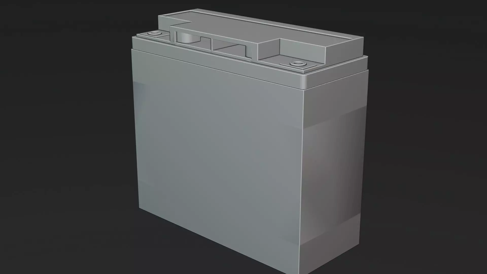 Battery 12V Low-poly 3D model_9